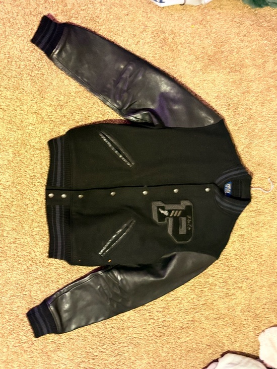 Polo Ralph Lauren Other - Polo by Ralph Lauren Black Wool and Leather Varsity Jacket